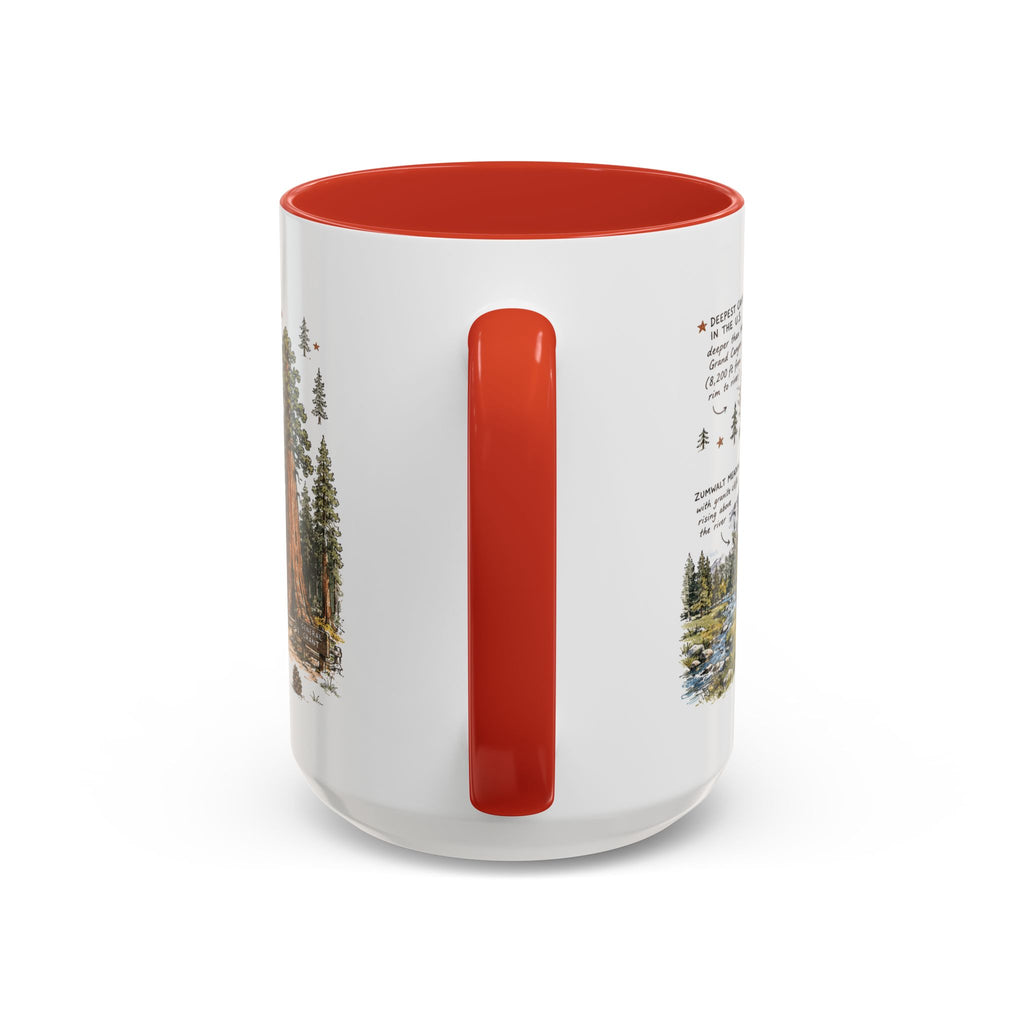 Kings Canyon National Park Coffee Mug | California Sierra Nevada Sequoia Gift | Accent Color Ceramic 11oz 15oz