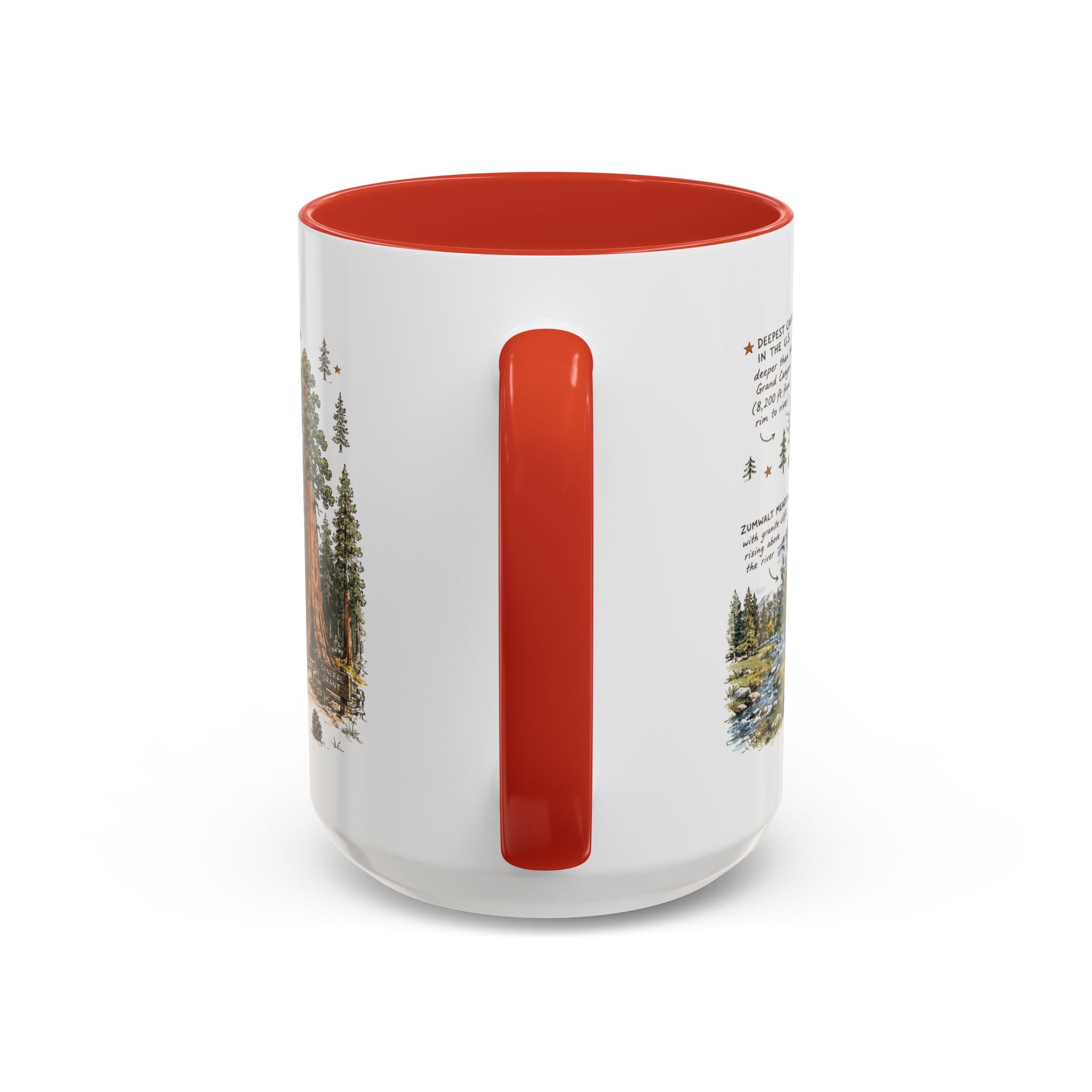 Kings Canyon National Park Coffee Mug | California Sierra Nevada Sequoia Gift | Accent Color Ceramic 11oz 15oz
