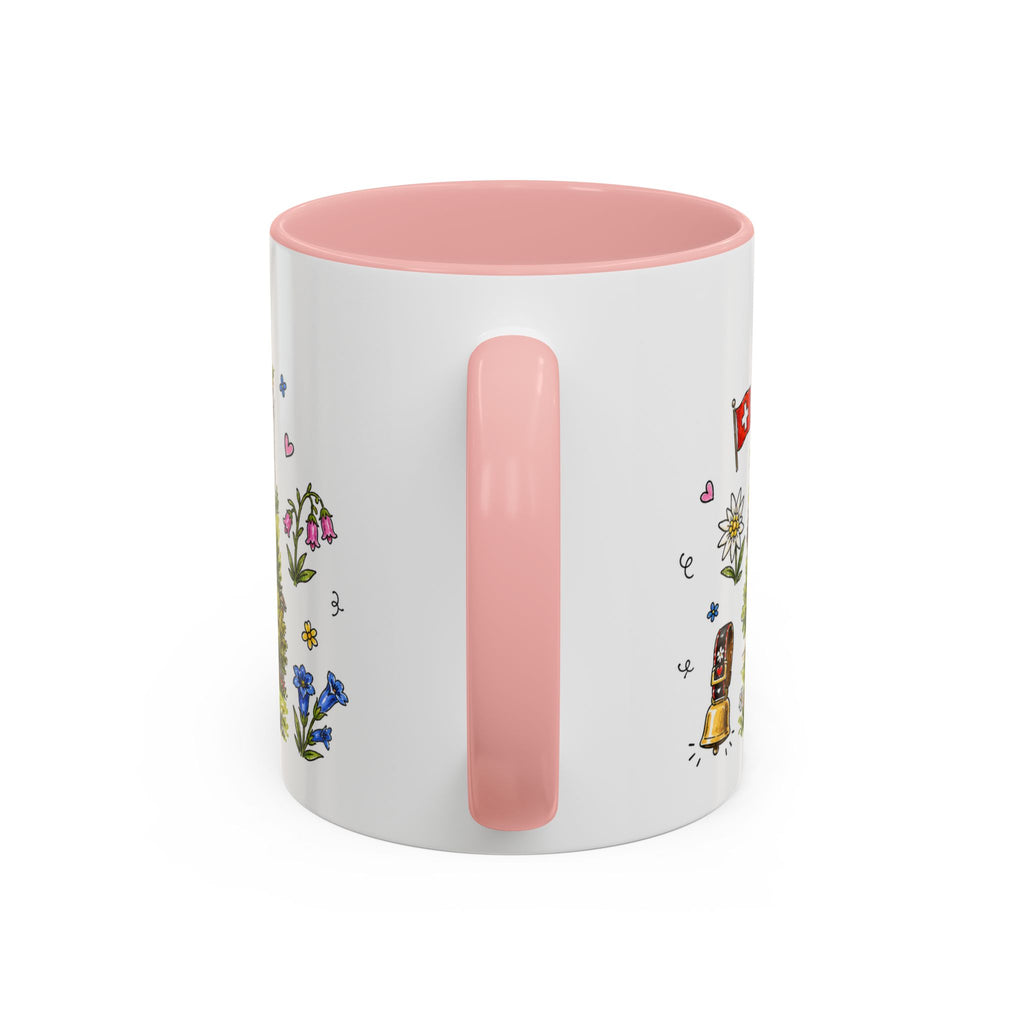 Lauterbrunnen Illustrated Travel Mug | Switzerland Souvenir Accent Coffee Mug | 11oz 15oz Ceramic Cup