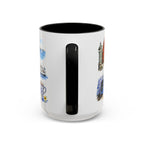 Stockholm Illustrated Travel Mug | City Souvenir Accent Coffee Mug | 11oz 15oz Ceramic Cup