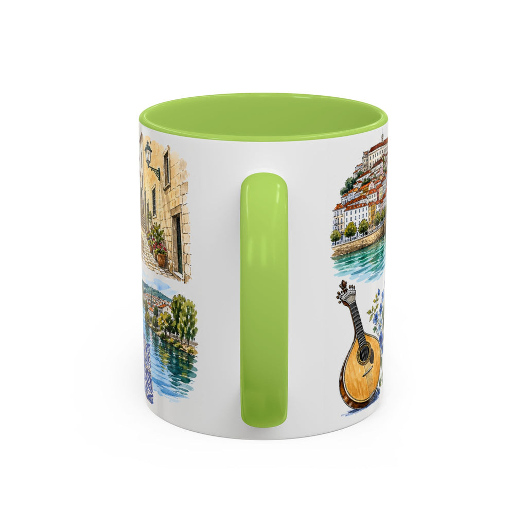 Coimbra Illustrated Travel Mug | City Souvenir Accent Coffee Mug | 11oz 15oz Ceramic Cup