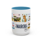 Nairobi Coffee Mug | Postage Stamp Collage Mug | Travel Souvenir Accent Cup 11oz 15oz