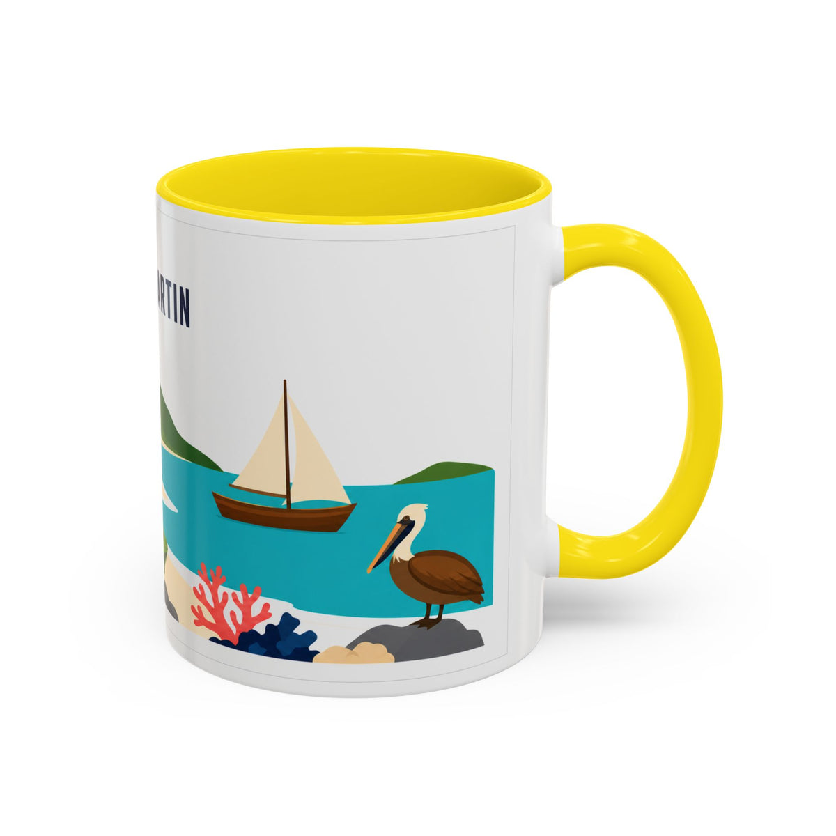 Saint Martin Coffee Mug | Travel Souvenir Accent Mug | Country Gift Ceramic Cup 11oz 15oz