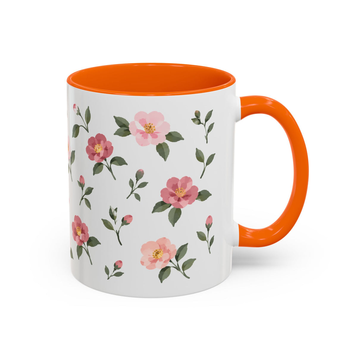 Alabama Camellia Mug, State Flower Floral Coffee Cup, 11oz Botanical Gift