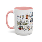 Kolkata Coffee Mug | India Souvenir Travel Gift | Accent Color Ceramic 11oz 15oz