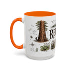 Redwood National Park Coffee Mug | California Coastal Forest Hiking Gift | Accent Color Ceramic 11oz 15oz