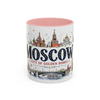 Moscow Coffee Mug | Russia Souvenir Travel Gift | Accent Color Ceramic 11oz 15oz