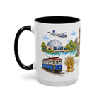 Wichita Illustrated Travel Mug | City Souvenir Accent Coffee Mug | 11oz 15oz Ceramic Cup