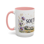 South Dakota State Map Mug | Botanical Accents, Homesick Gift (11oz or 15oz)