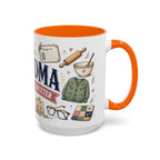 Grandma Makes Life Sweeter Coffee Mug | Gift From Grandkids | Accent Color Ceramic 11oz 15oz