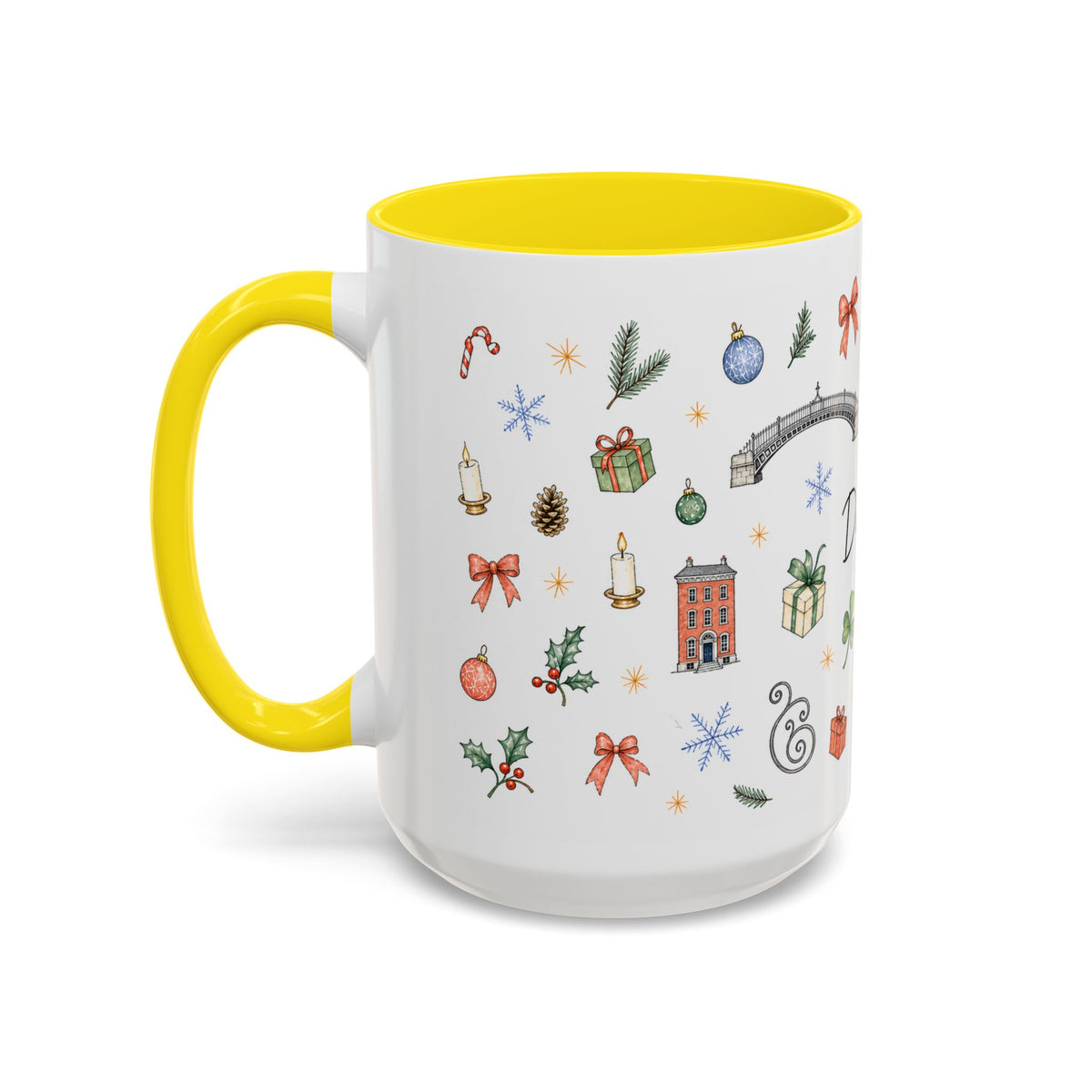 Dublin Christmas Mug | Watercolor City Souvenir, Holiday Travel Gift (11oz/15oz)