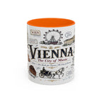 Vienna Coffee Mug | Austria Souvenir Travel Gift | Accent Color Ceramic 11oz 15oz