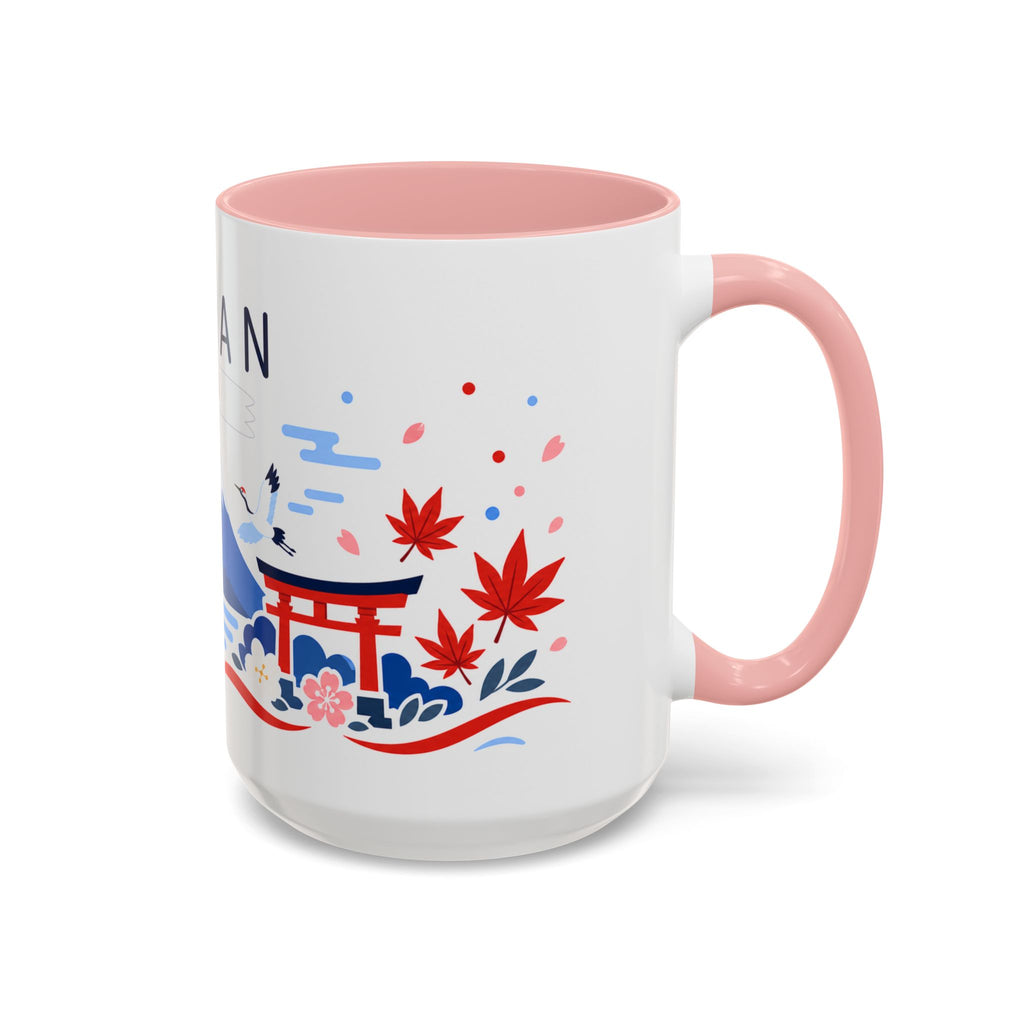 Japan Coffee Mug | Travel Souvenir Accent Mug | Country Gift Ceramic Cup 11oz 15oz