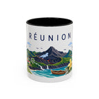 Réunion Coffee Mug | Travel Souvenir Accent Mug | Country Gift Ceramic Cup 11oz 15oz