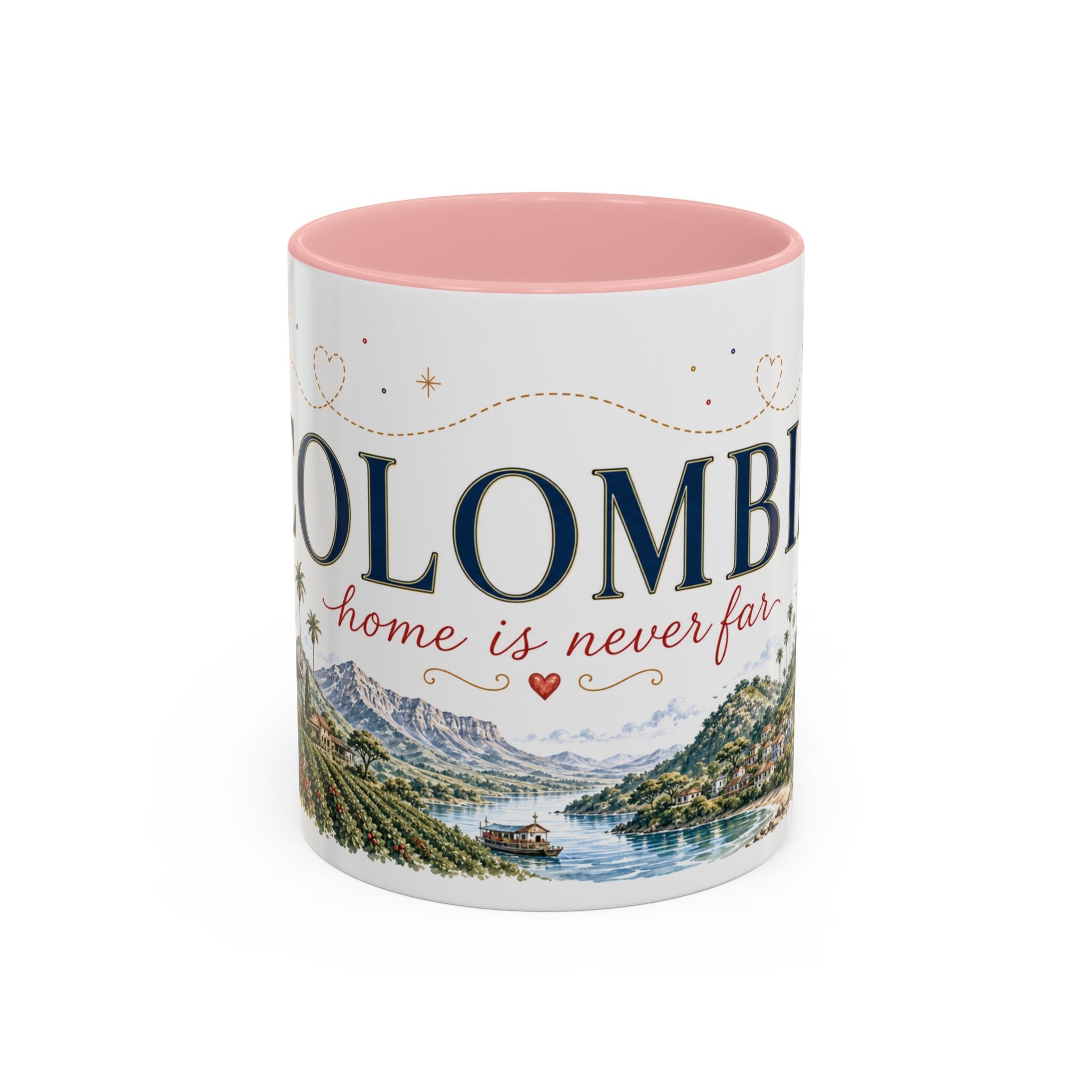 Colombia Home Country Mug | Moving Away Gift | Long Distance Friendship | 11 oz 15 oz Accent Mug