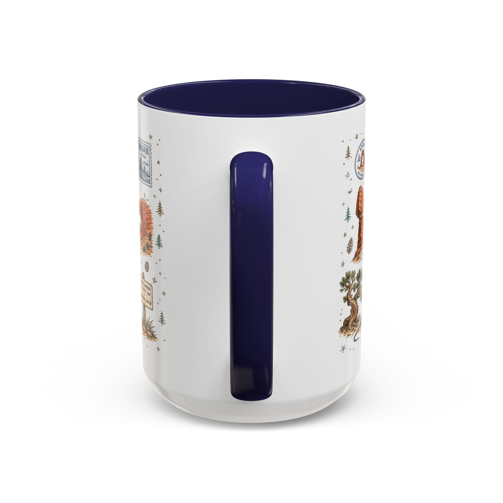 Arches Coffee Mug | National Park Hiking Utah Gift | Accent Color Ceramic 11oz 15oz