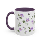 New Jersey Violet Mug, State Flower Floral Coffee Cup, 11oz Botanical Gift