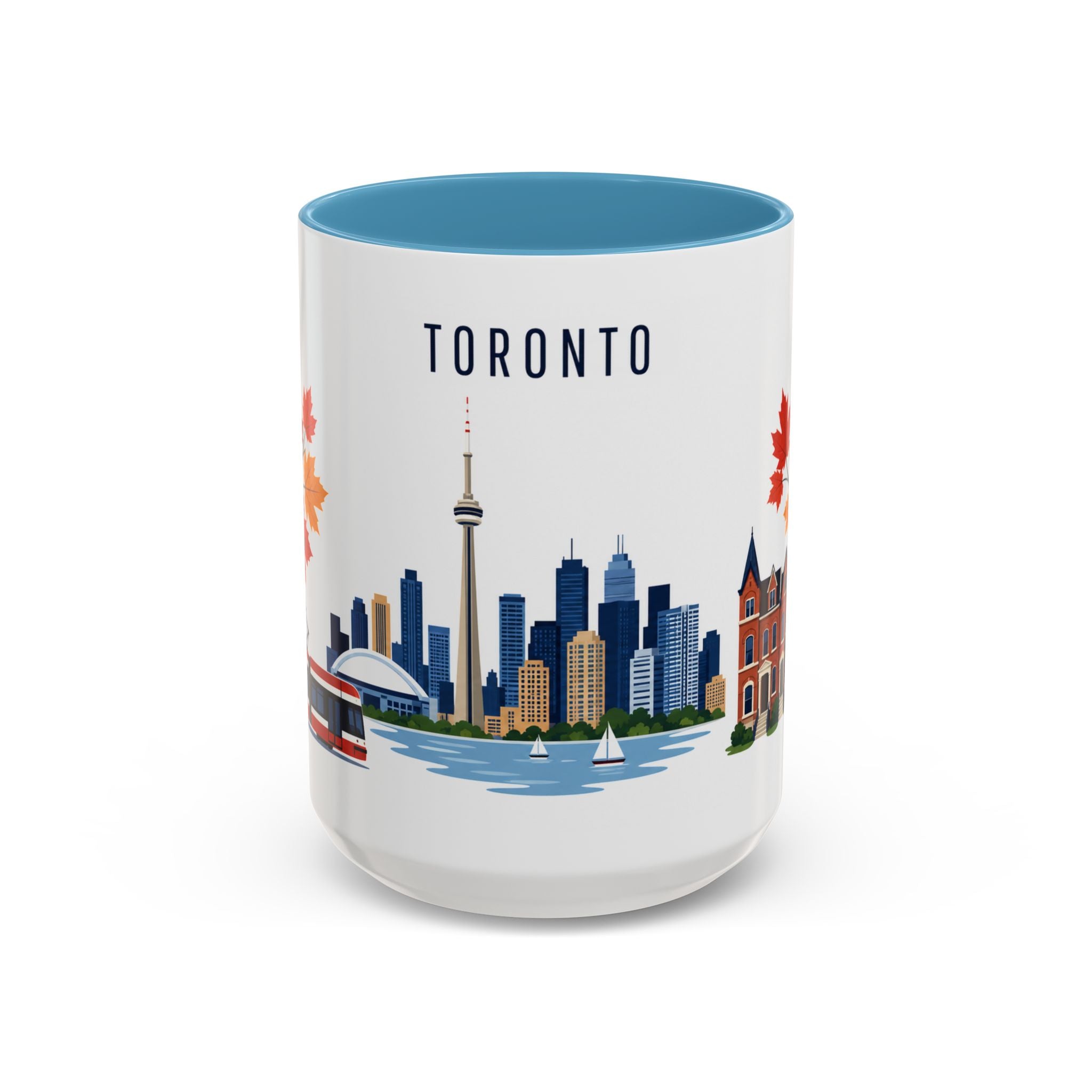 Toronto Coffee Mug | Canada Travel Souvenir | Porcelain Decal City Gift | 11oz 15oz Accent Mug