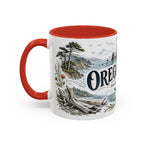 Oregon Coast Mug, Pacific Northwest Travel Souvenir, Bucket List Gift, Accent Ceramic Coffee Mug 11oz 15oz