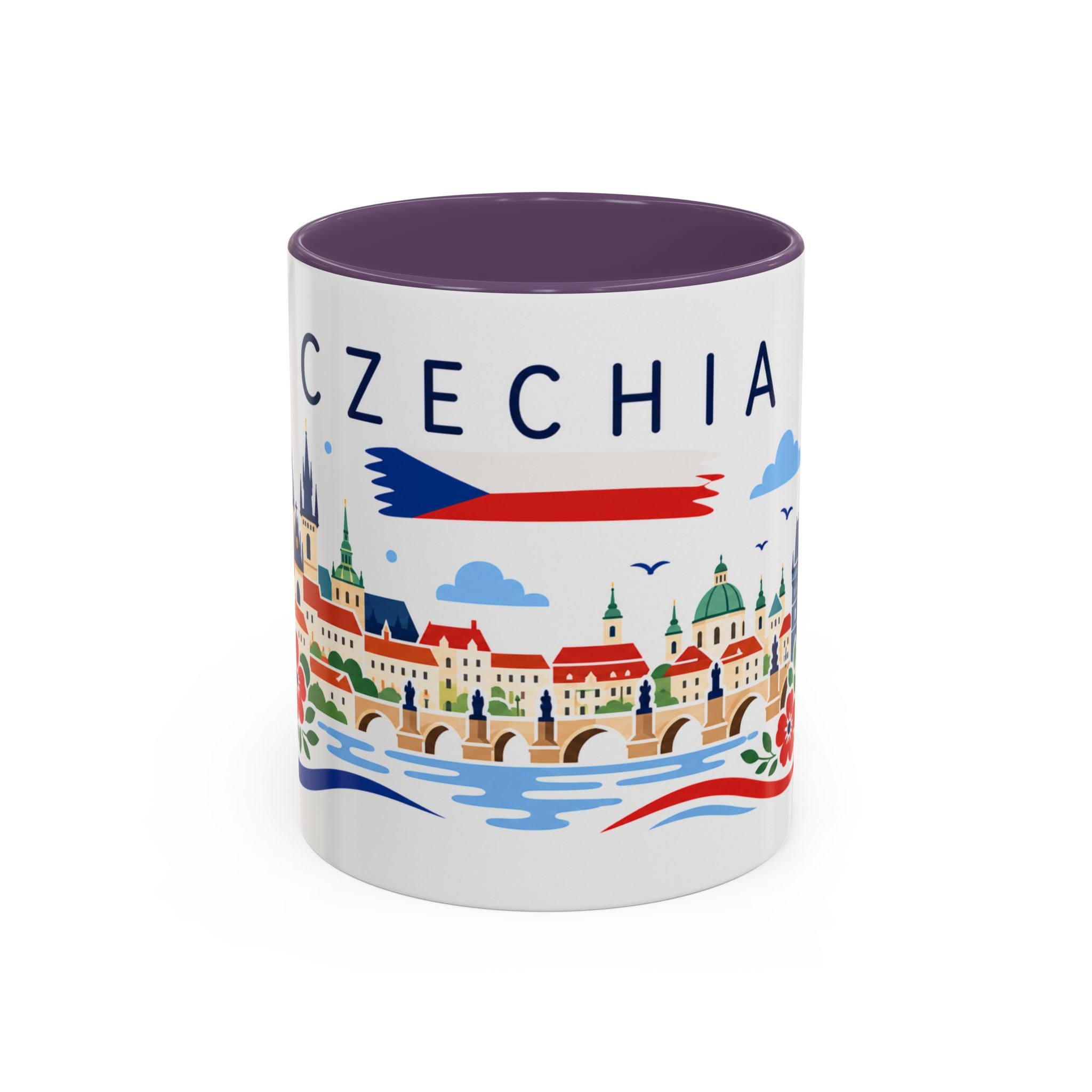 Czechia Coffee Mug | Travel Souvenir Accent Mug | Country Gift Ceramic Cup 11oz 15oz