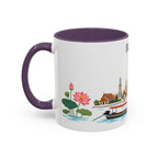 Bangkok Coffee Mug | Thailand Travel Souvenir | Porcelain Decal City Gift | 11oz 15oz Accent Mug