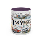 Las Vegas Coffee Mug | United States Travel Souvenir | Vintage Illustrated City Gift | 11 oz 15 oz Accent Mug