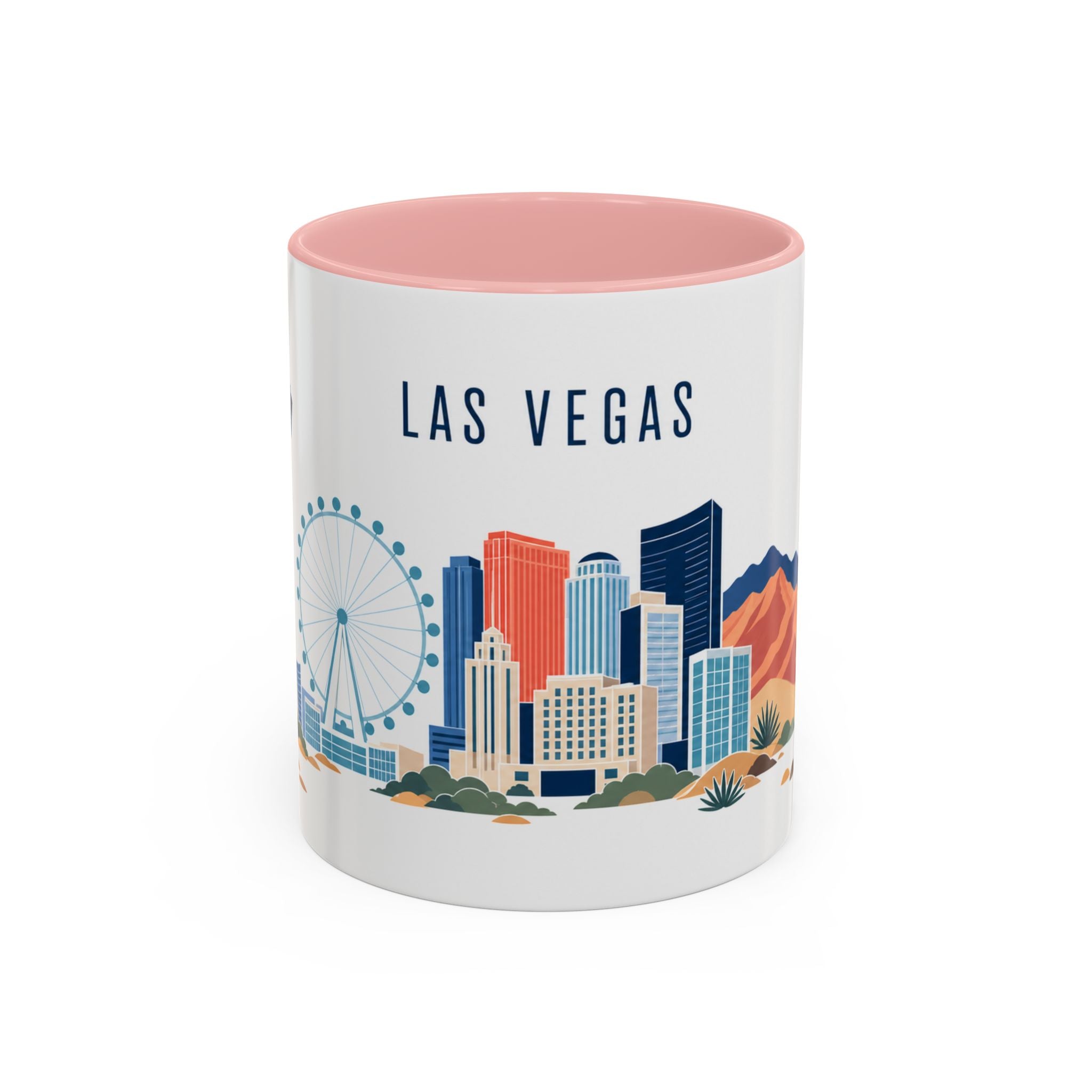 Las Vegas Coffee Mug | United States Travel Souvenir | Porcelain Decal City Gift | 11oz 15oz Accent Mug