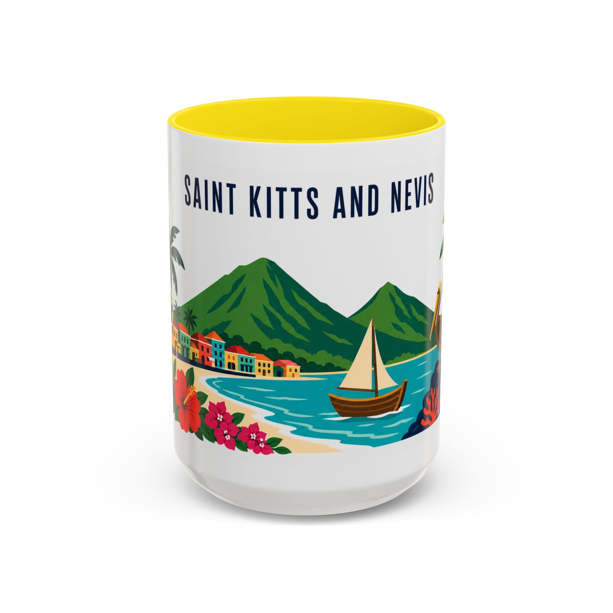 Saint Kitts and Nevis Coffee Mug | Travel Souvenir Accent Mug | Country Gift Ceramic Cup 11oz 15oz