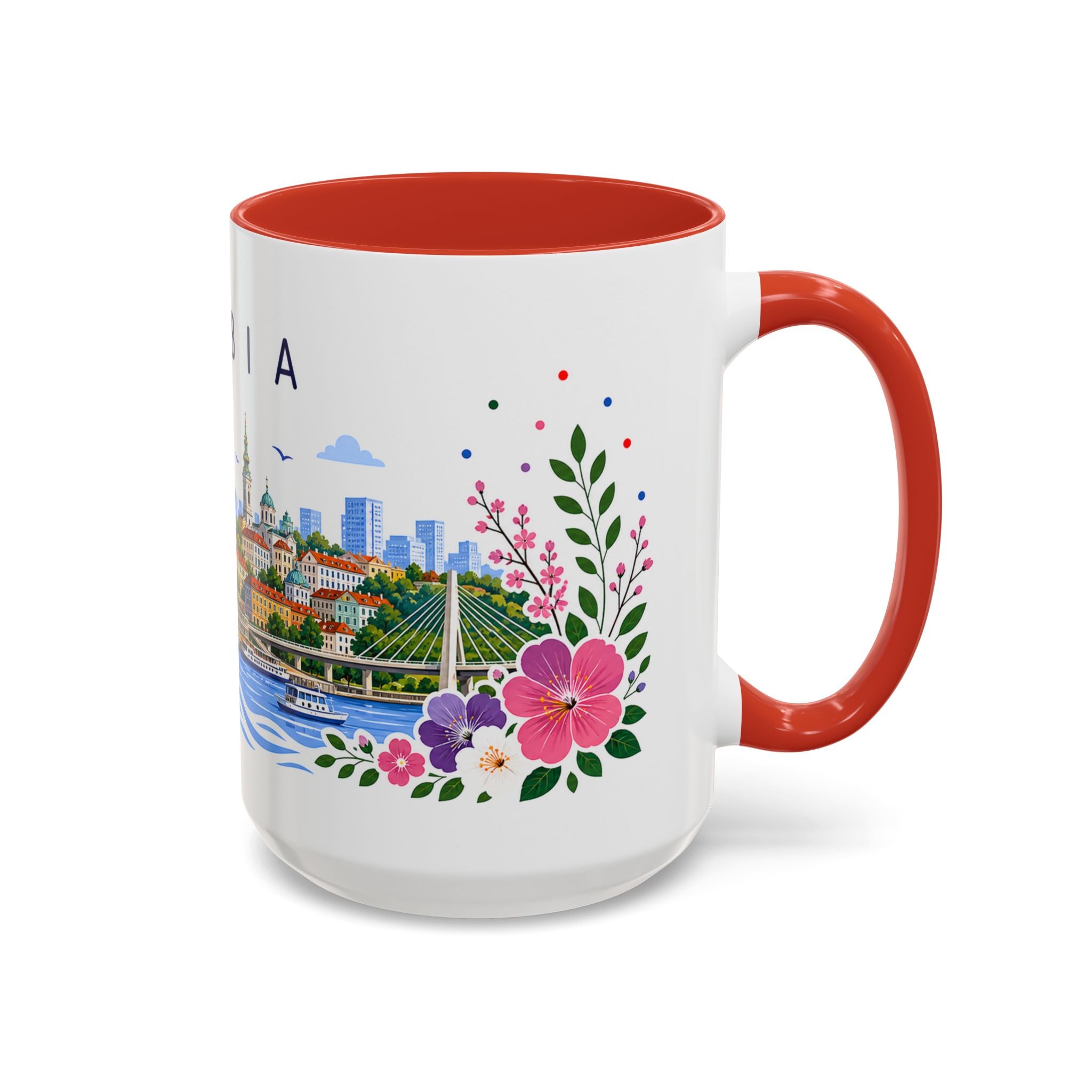 Serbia Coffee Mug | Travel Souvenir Accent Mug | Place Gift Ceramic Cup 11oz 15oz