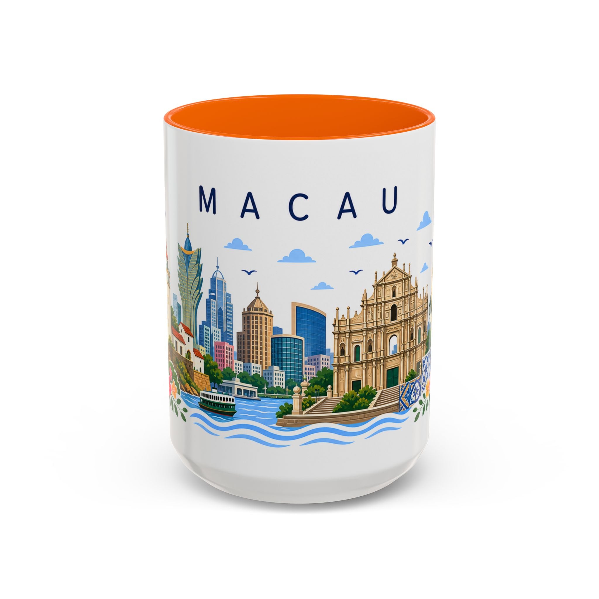 Macau Coffee Mug | Travel Souvenir Accent Mug | Place Gift Ceramic Cup 11oz 15oz