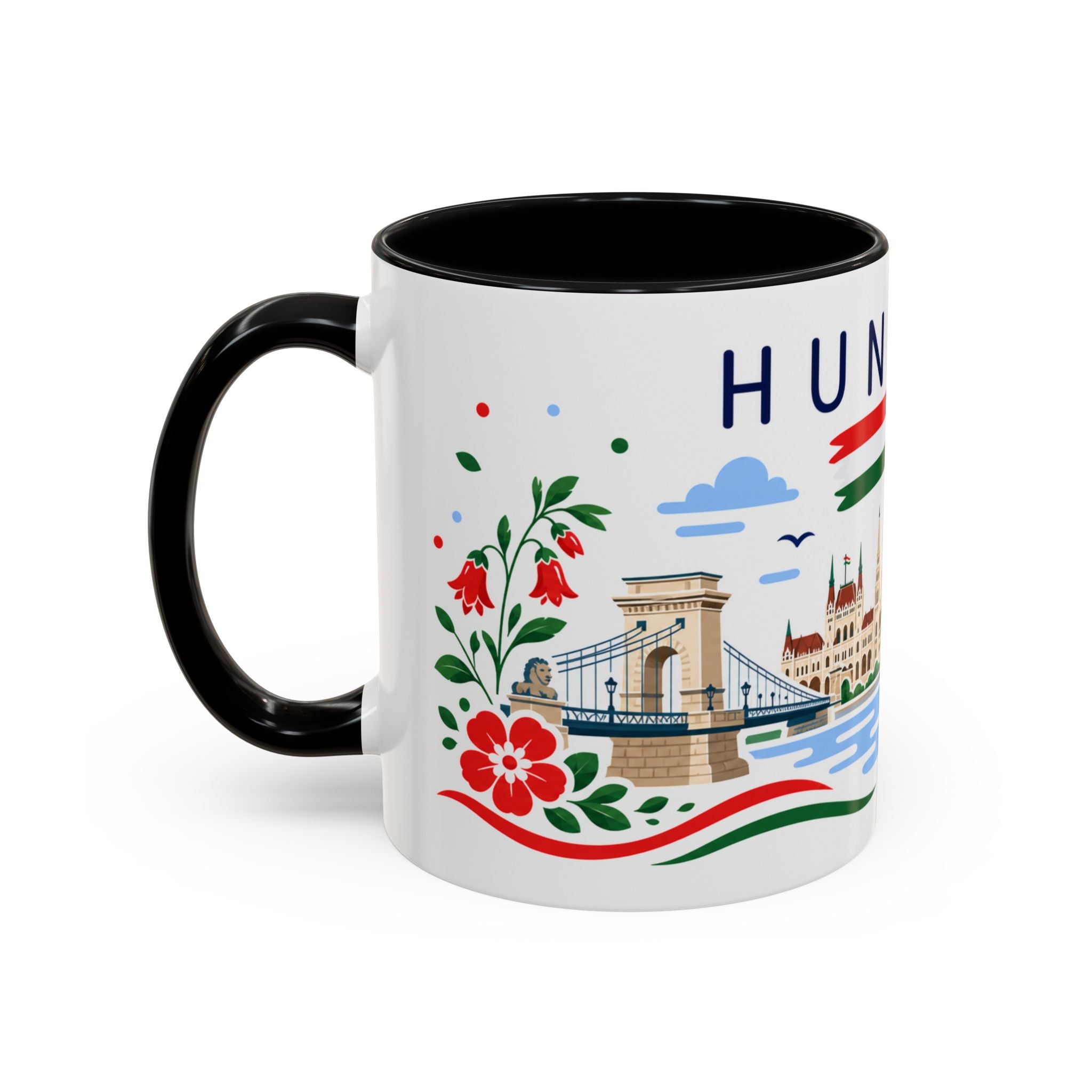 Hungary Coffee Mug | Travel Souvenir Accent Mug | Country Gift Ceramic Cup 11oz 15oz