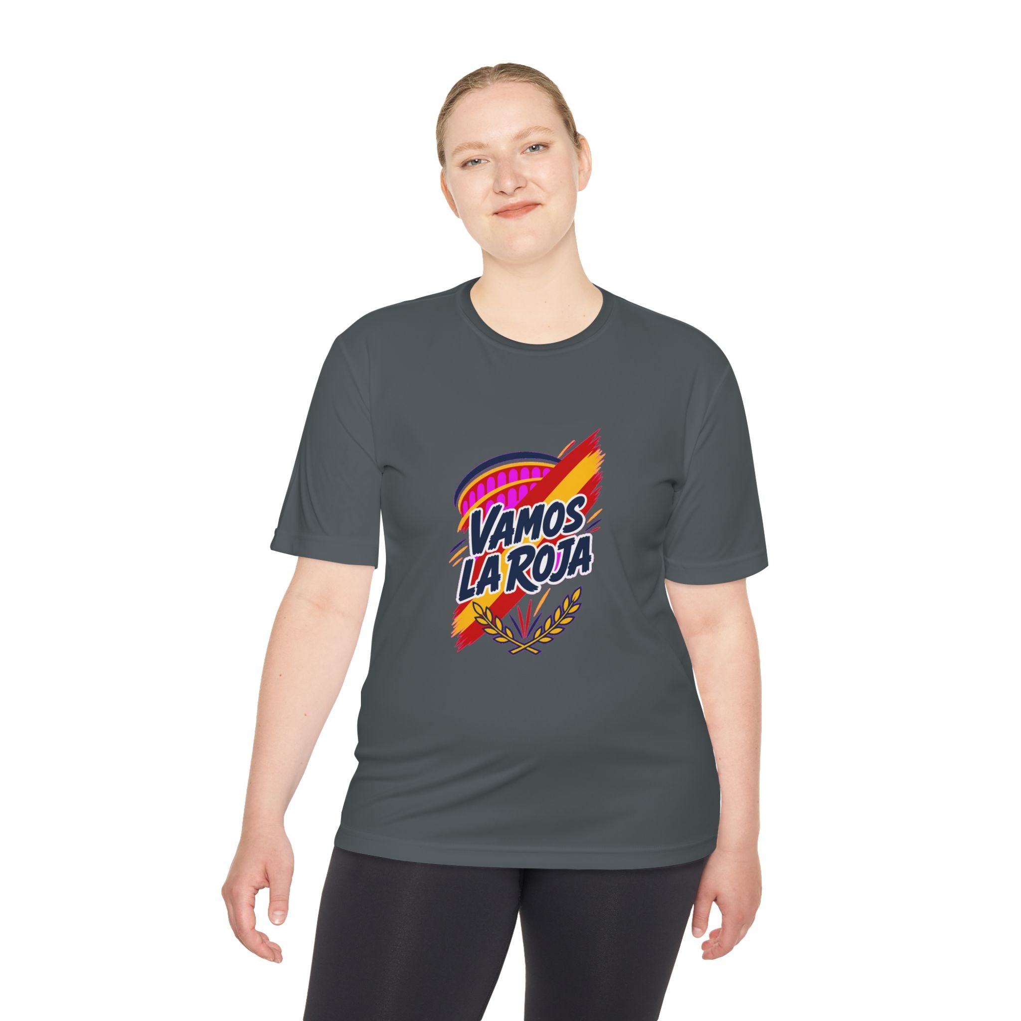 Spain Soccer T Shirt, Vamos La Roja Tee, World Football Fan Shirt, Moisture Wicking Sport Tee