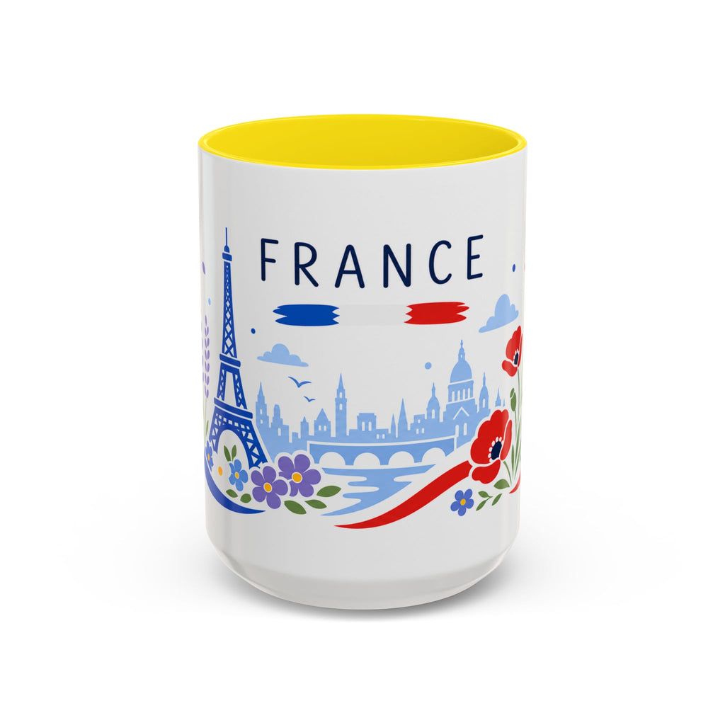 France Coffee Mug | Travel Souvenir Accent Mug | Country Gift Ceramic Cup 11oz 15oz