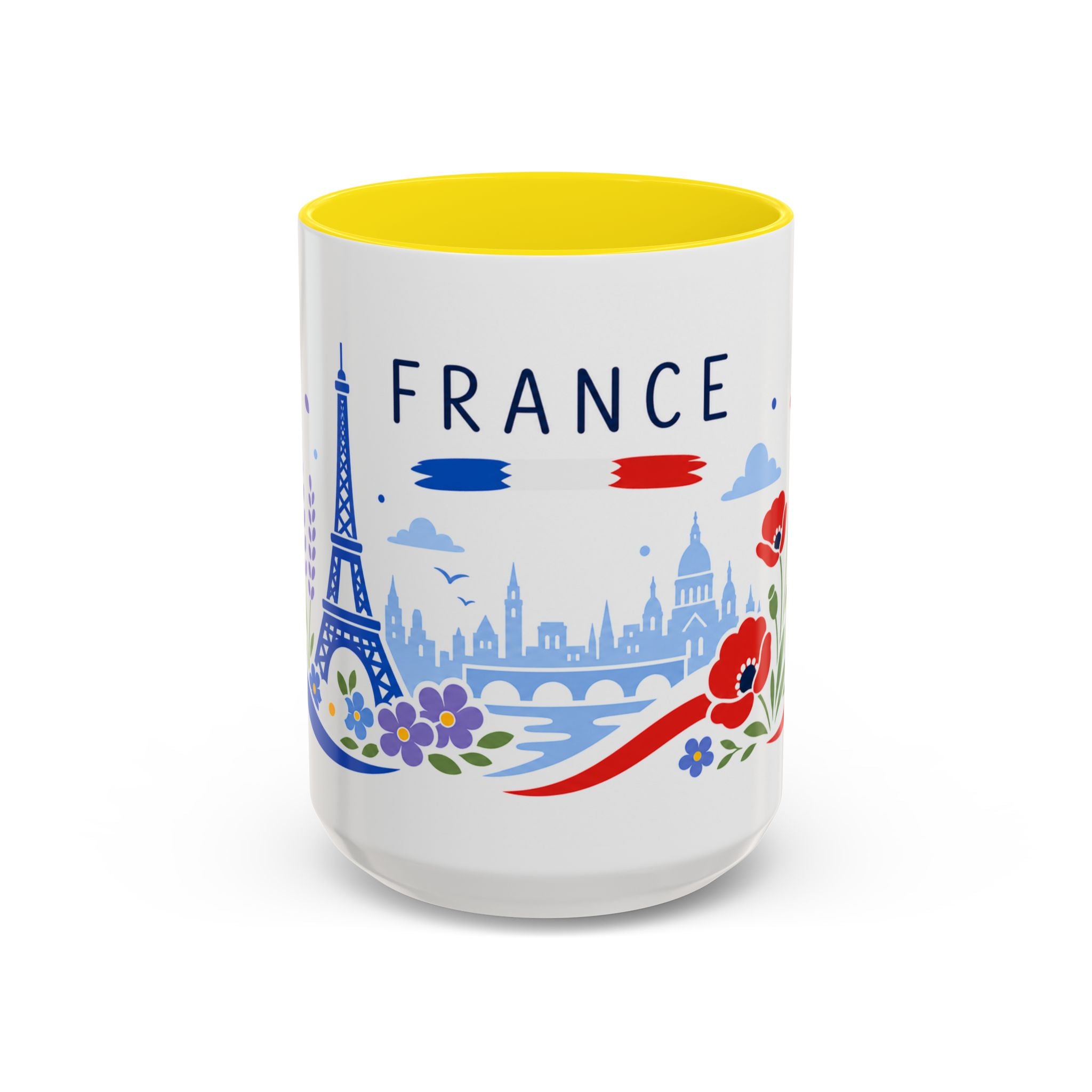 France Coffee Mug | Travel Souvenir Accent Mug | Country Gift Ceramic Cup 11oz 15oz