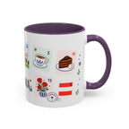Vienna Coffee Mug | Postage Stamp Collage Mug | Travel Souvenir Accent Cup 11oz 15oz