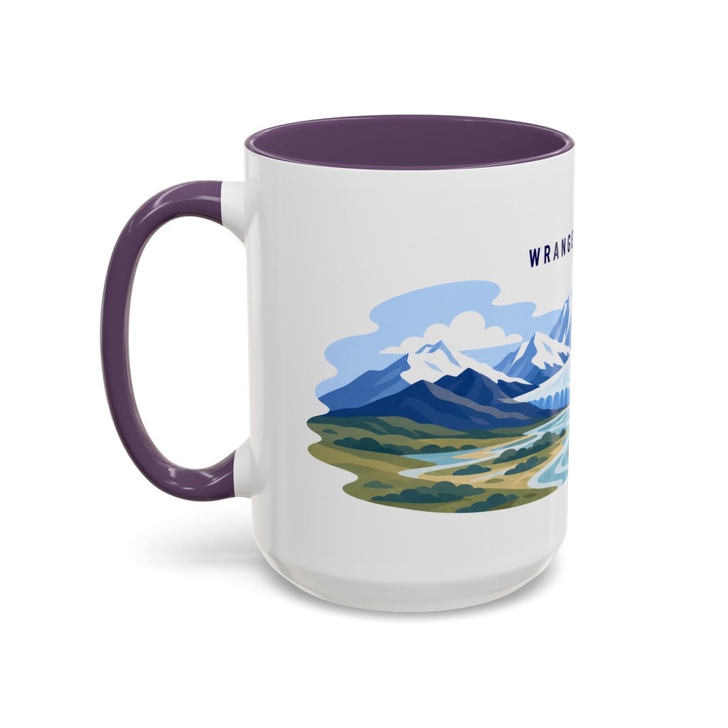 Wrangell-St. Elias National Park Coffee Mug | Solid Color Block Park Souvenir | 11oz 15oz Accent Mug