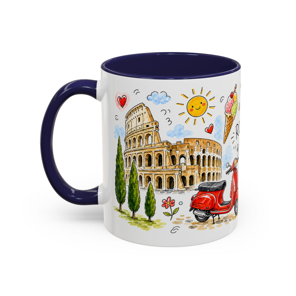 Rome Travel Mug | European City Souvenir Accent Coffee Mug | 11oz 15oz Ceramic Cup