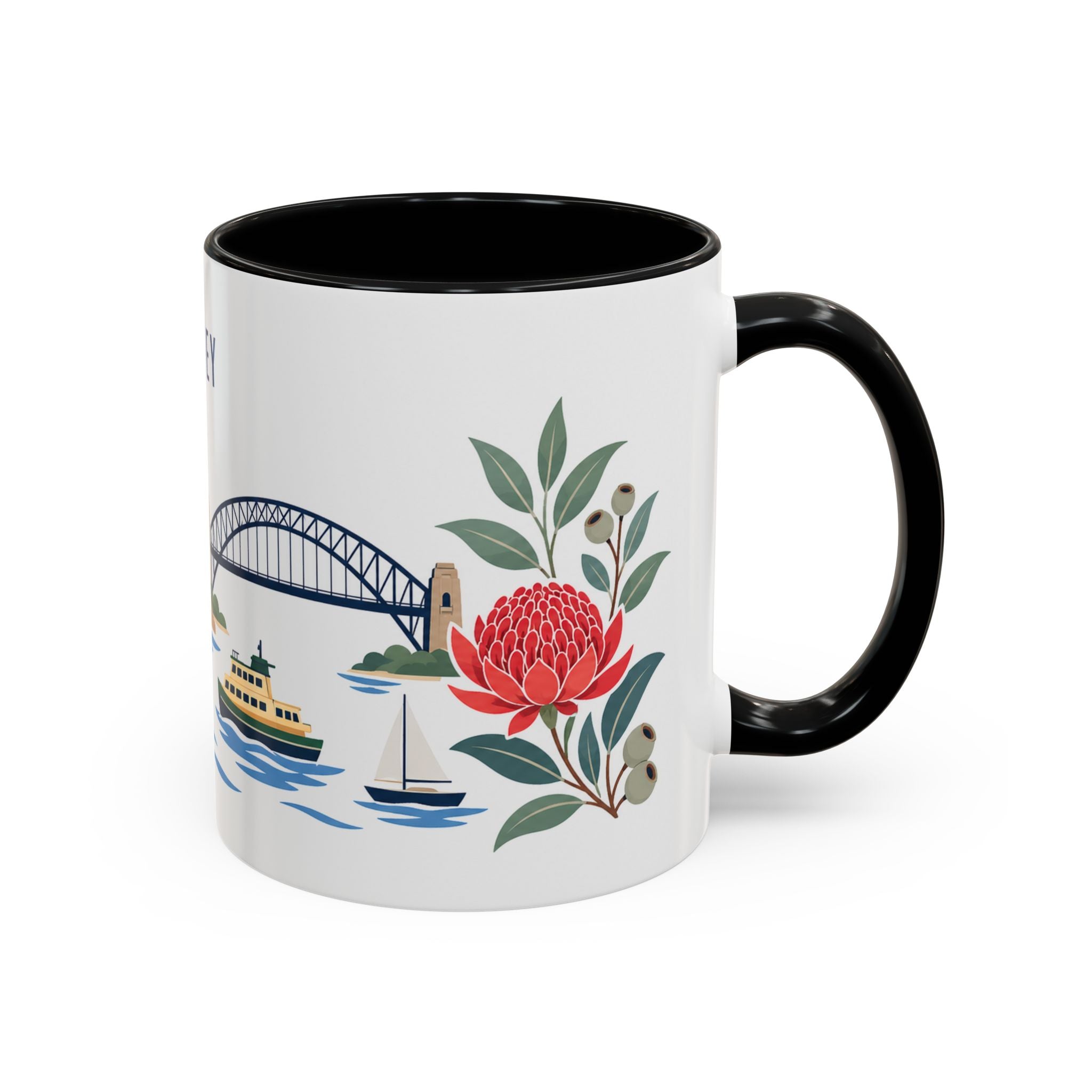 Sydney Coffee Mug | Australia Travel Souvenir | Porcelain Decal City Gift | 11oz 15oz Accent Mug