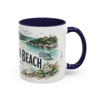 Whitehaven Beach Mug, Australia Travel Souvenir, Bucket List Gift, Accent Ceramic Coffee Mug 11oz 15oz