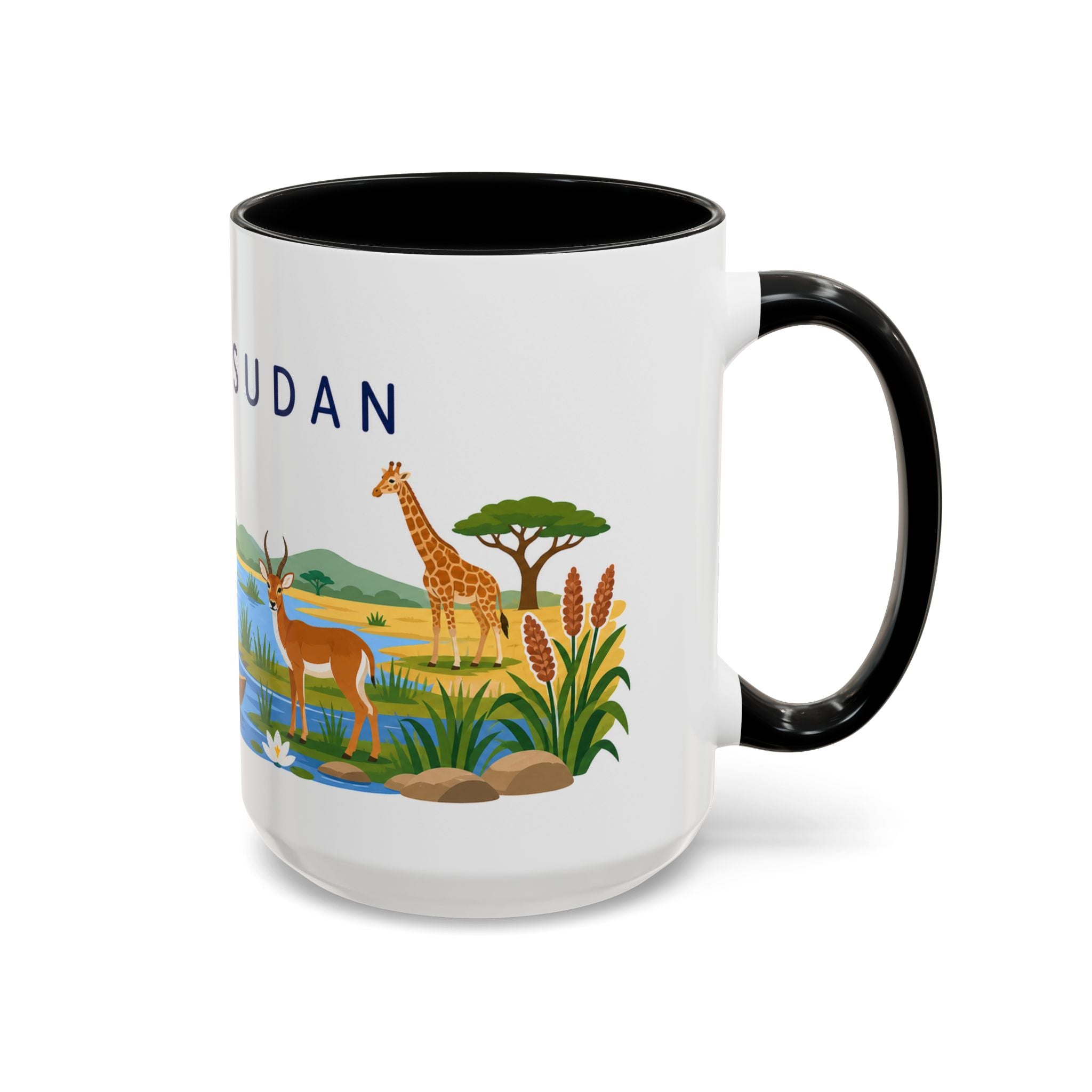 South Sudan Coffee Mug | Travel Souvenir Accent Mug | Country Gift Ceramic Cup 11oz 15oz