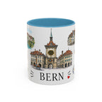 Bern Illustrated Travel Mug | City Souvenir Accent Coffee Mug | 11oz 15oz Ceramic Cup