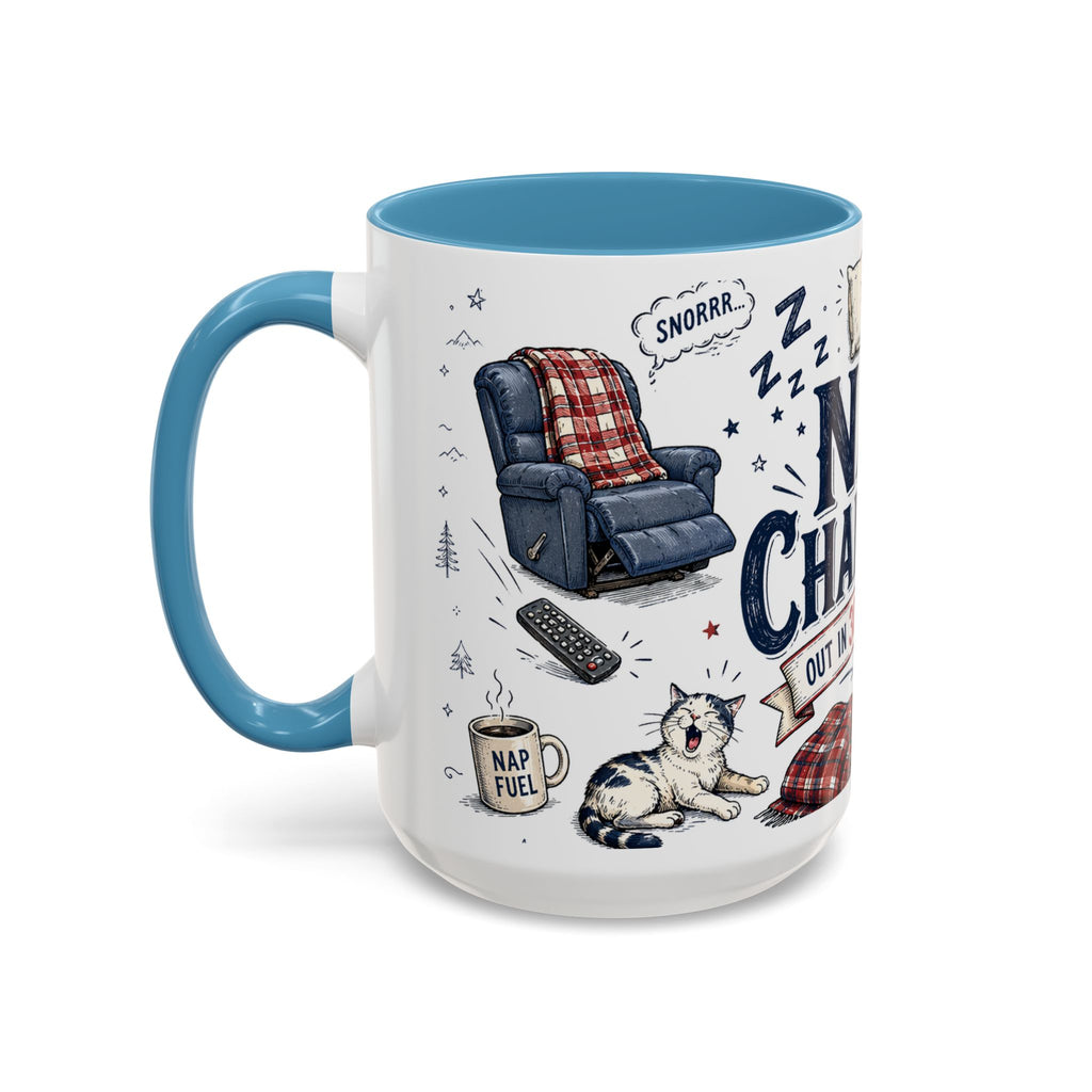 Nap Champion Coffee Mug | Father's Day Gift for Dad | Accent Color Ceramic 11oz 15oz