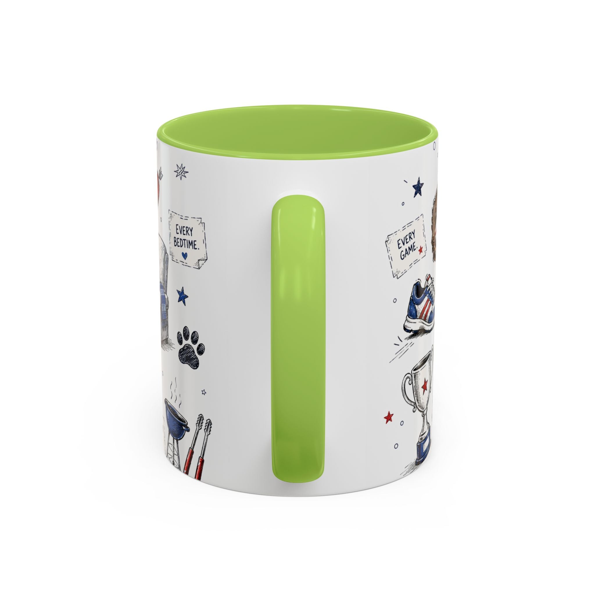 Super Dad My Hero Coffee Mug | Father's Day Gift for Dad | Accent Color Ceramic 11oz 15oz