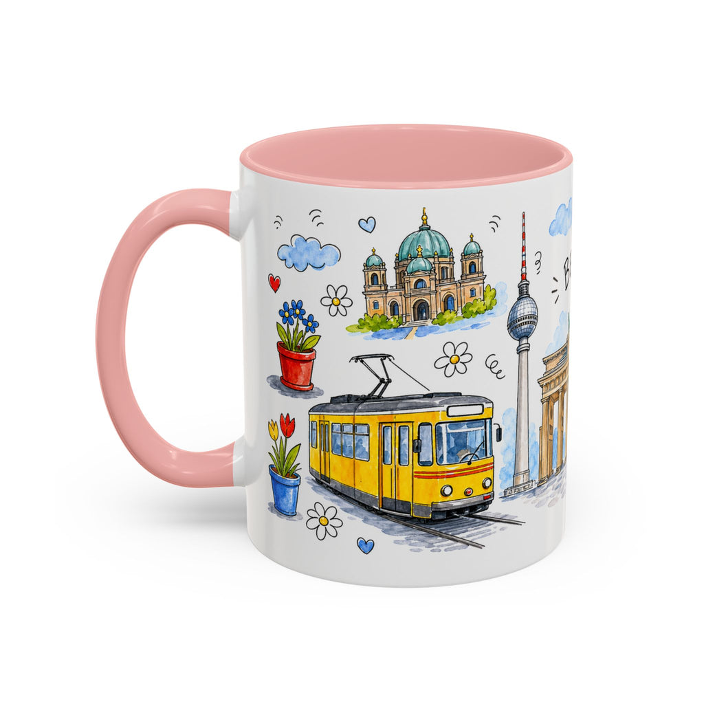 Berlin Travel Mug | European City Souvenir Accent Coffee Mug | 11oz 15oz Ceramic Cup