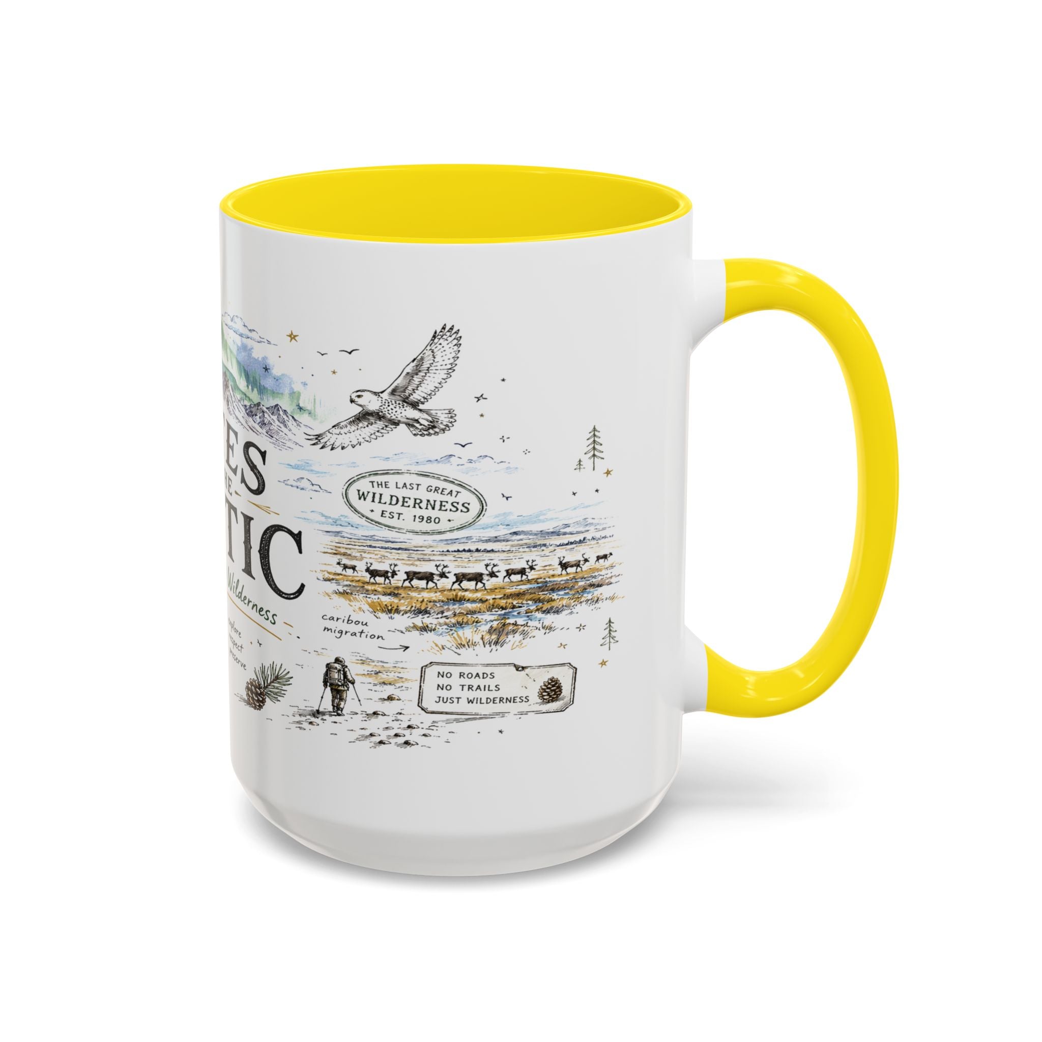 Gates of the Arctic National Park Coffee Mug | Alaska Arctic Wilderness Gift | Accent Color Ceramic 11oz 15oz