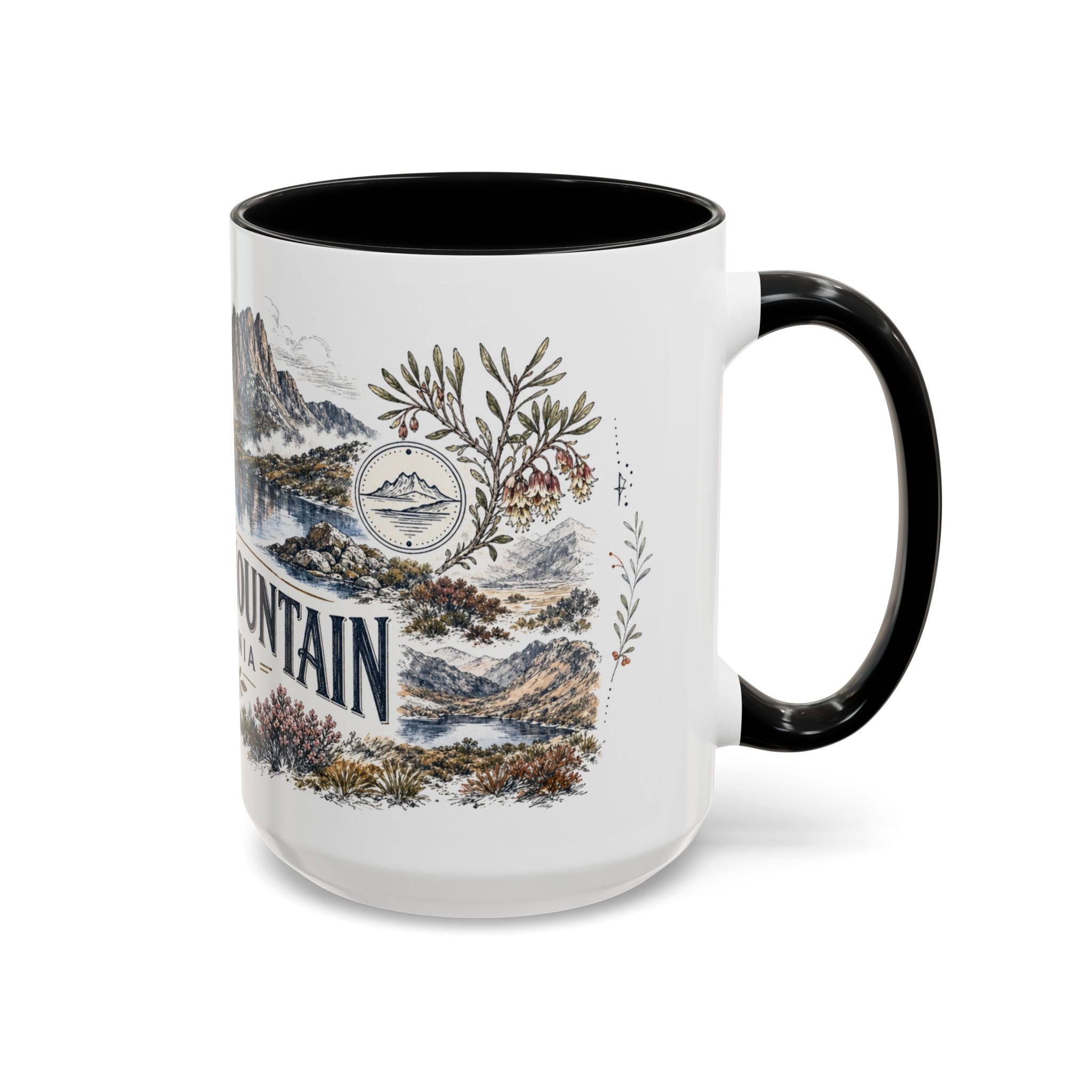 Cradle Mountain Mug, Tasmania Travel Souvenir, Bucket List Gift, Accent Ceramic Coffee Mug 11oz 15oz