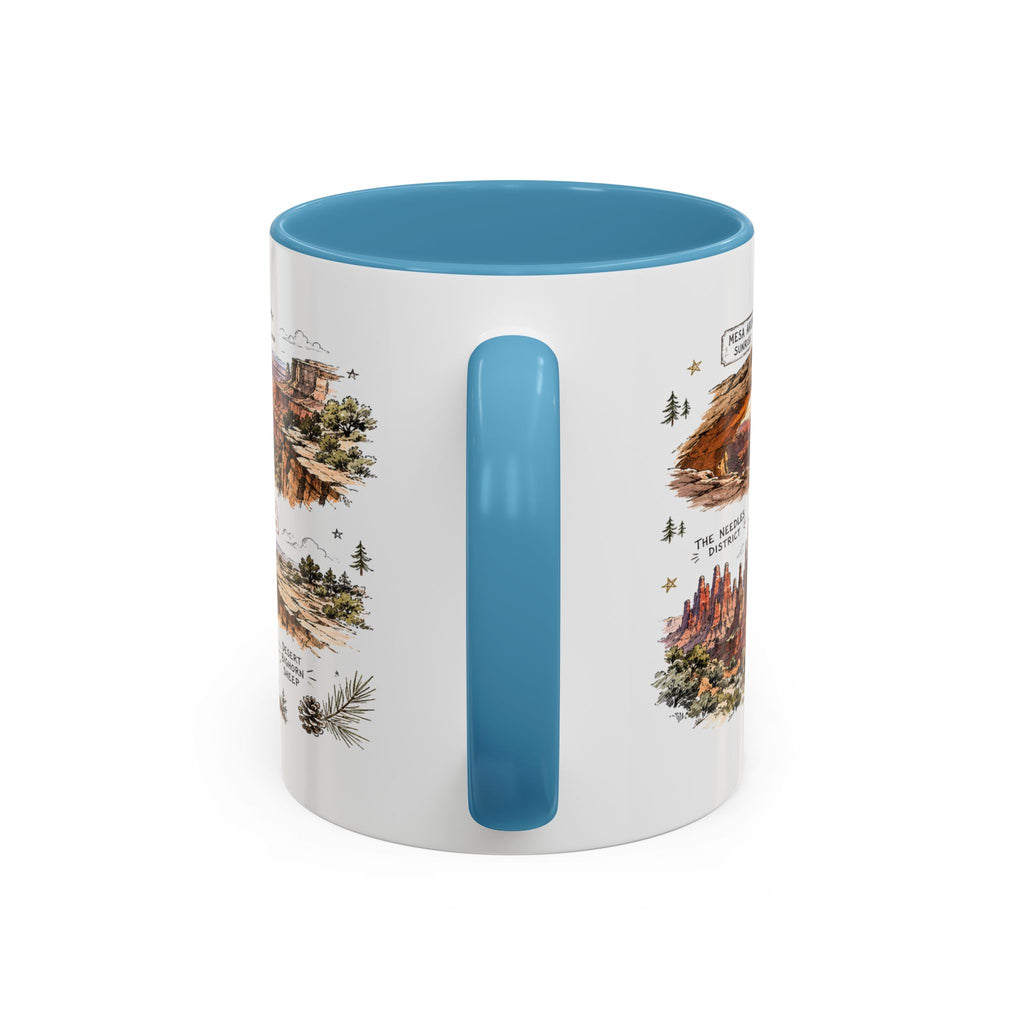 Canyonlands National Park Coffee Mug | Utah Red Rock Desert River Gift | Accent Color Ceramic 11oz 15oz
