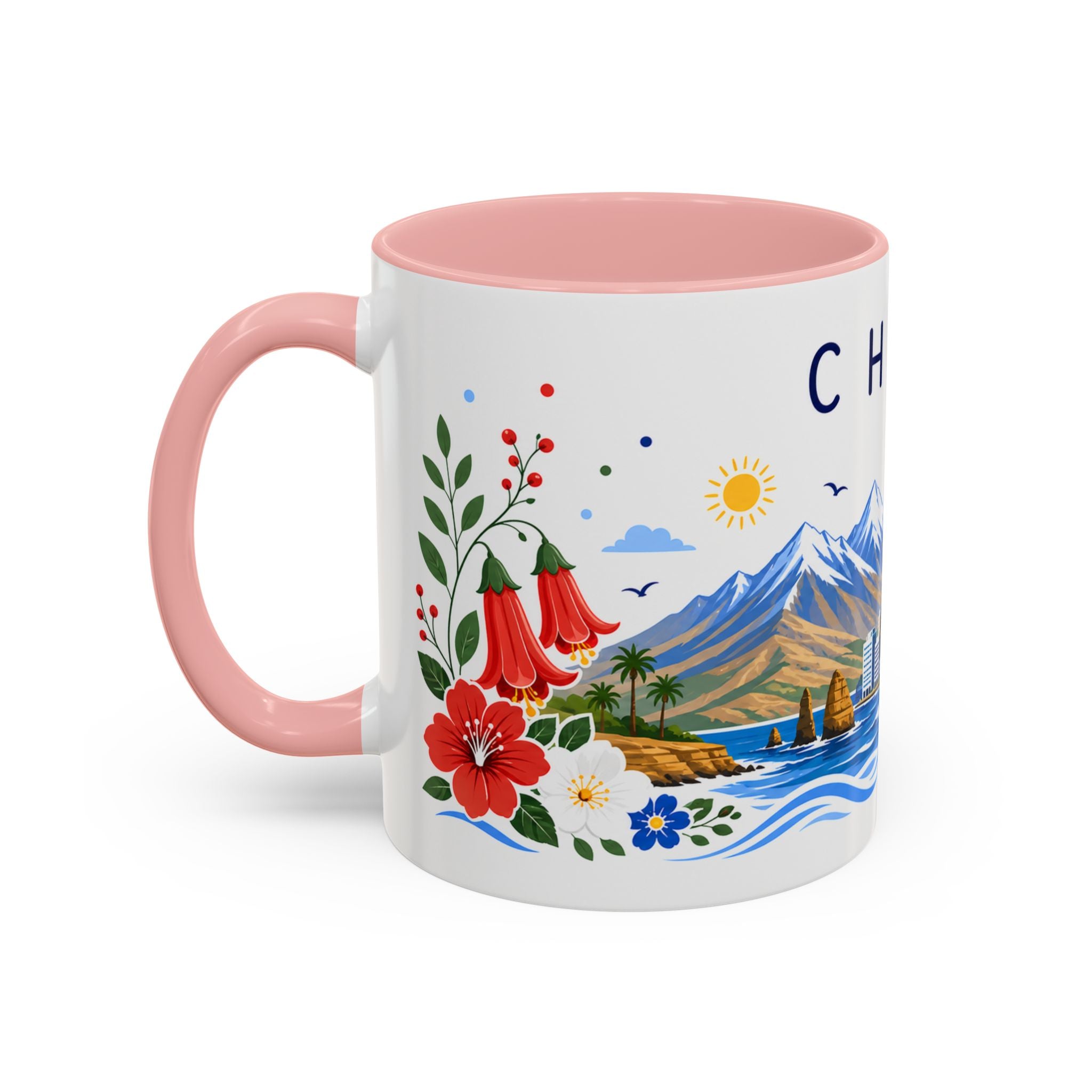 Chile Coffee Mug | Travel Souvenir Accent Mug | Place Gift Ceramic Cup 11oz 15oz