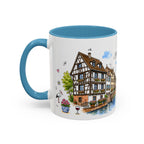 Strasbourg Illustrated Travel Mug | France Souvenir Accent Coffee Mug | 11oz 15oz Ceramic Cup