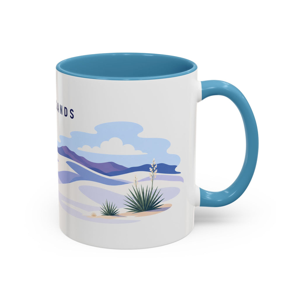 White Sands National Park Coffee Mug | Solid Color Block Park Souvenir | 11oz 15oz Accent Mug